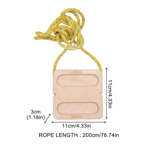 Climbing Hangboard Wooden Portable with Lanyard | Doorway Mount Climbing Hangboard for Women Men Athletes Beginners Professionals Home Gym Apartment Garage Rainy Day