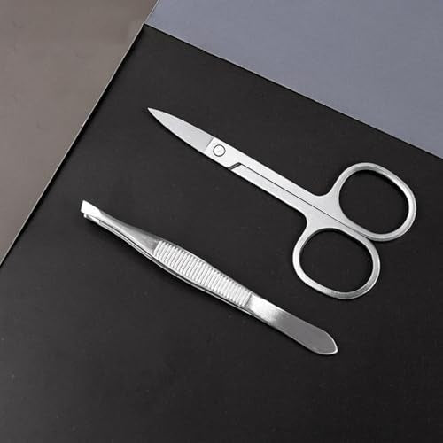 19 Pcs Manicure and Pedicure Kit with Portable Case Nail Grooming Tools for Travel Office and Home Use - color: Golden