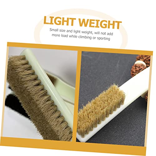 VALICLUD 2Pcs Boars Hair Stone Cleaning Brush for Climbing and Bouldering Handle Outdoor Sports Tool for Climbing Enthusiasts and Rock Lovers