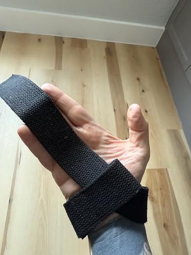Professional Weight Lifting Straps | Bodybuilding, Powerlifting, Strength Training, Gym Workout - color: Black