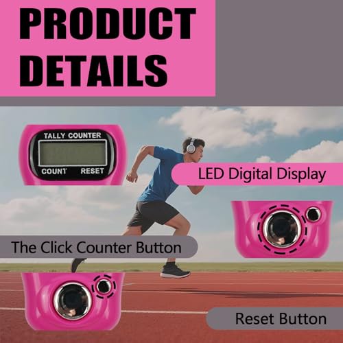 4 PCS Electronic Finger Counter, 5 Digit Number and LCD Electronic Digital Display, Resettable Hand Tally, Counting for Golf, Goods Counting, Lap, Knitting