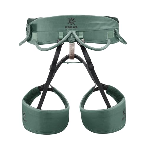 KAILAS Airo Rock Climbing Harness Men Roofing Harnesses Rescue Mountaineering Safety Belt Women Comfortable Lightweight - color: Sage Green, size: Large