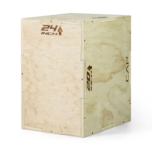 CAP Barbell 3-in-1 Plyometric Box | Multiple Styles and Sizes - size: 24in x 20in x 16 in, style: WOOD