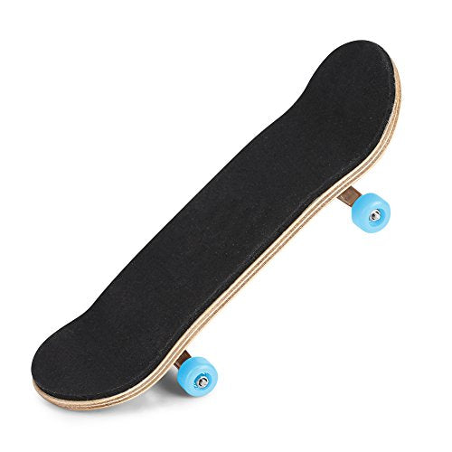 Milltrip Wooden Finger Skateboards, 1Pc Maple Wooden Alloy Fingerboard Finger Skateboards with Box Reduce Pressure Gifts (Light Blue) - color: Light Blue