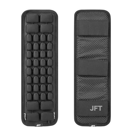 JFT Shoulder Strap Pad 3D Air Cushion Adjustable Air Pressure Suitable for All Kinds of Backpacks 2Pcs(Black) - size: Four Rows