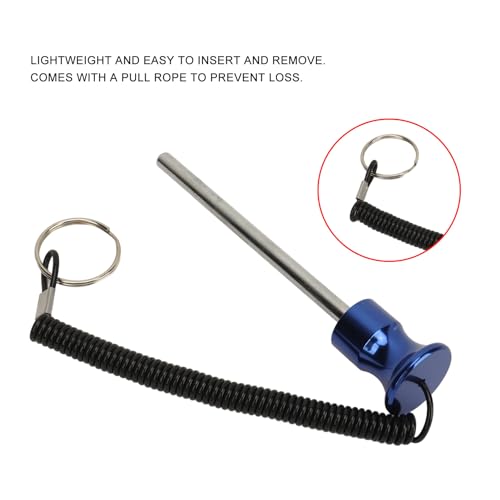 Weight Machine Pin Magnetic, Weight Stack Selector Pin with Pull Rope 8x125mm, for Commercial Gym or Home Health Grade Steel Heavy Duty Gym Accessories (1) - size: 1
