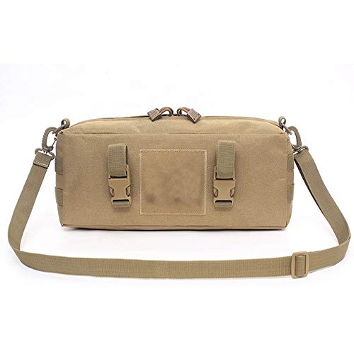 ACEXIER Outdoor Climbing Bags Waterproof Tactical Accessories Shoulder Bag 600D Nylon Molle Camping Pack Hiking Waist Bag - color: Khaki