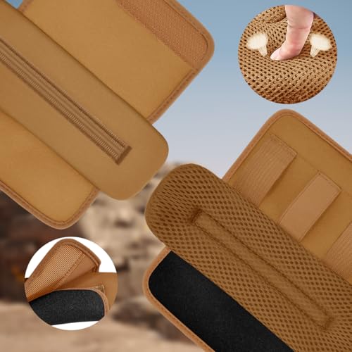 ZINZ 2-Pack Universal Wide Shoulder Pad with Ultra Thick Cushion for Bag Luggage Backpack Bag Crossbody - color: Khaki
