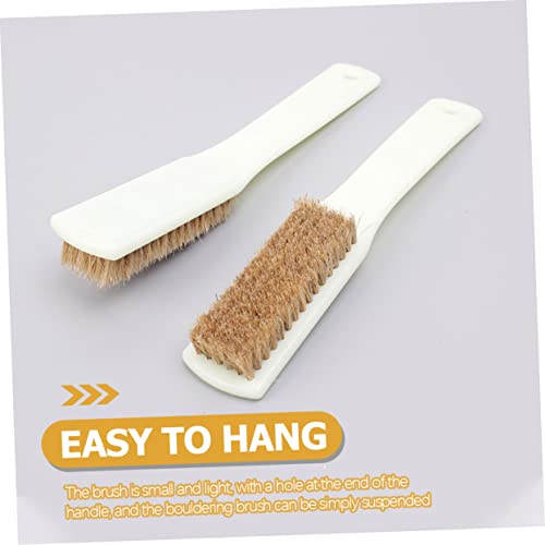 Veemoon 2pcs Bouldering Brush Sturdy Boar Hair Bristles Handle for Outdoor Climbing Rock Cleaning Sports Cleaning Brush for Bouldering Chalk Removal