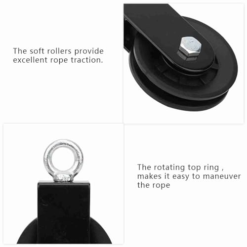 Fitness Equipment Bracket Pulley Mute Hanging Wheel DIY Support PP Iron Plate Wheel Set