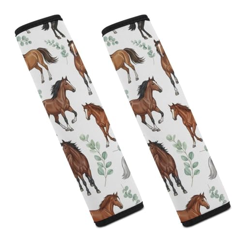 2 Pack Horse Gifts Seat Belt Cover Universal Fit Shoulder Harness Cover for Girls and Boys, Car Seats Pushchair Strollers High Chair Pushchair - color: Pattern 992