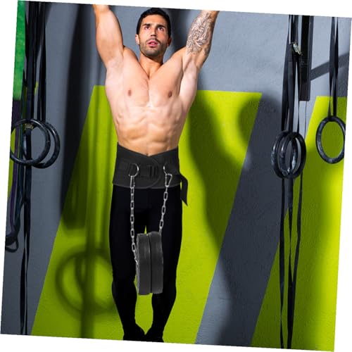 ibasenice Weighted Pull-up Dip Belt with Chain for Strength Training Adjustable Weight Lifting Belt Sturdy Fitness Equipment for Muscle Building