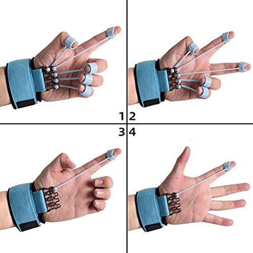 Finger Exerciser - Finger and Hand Extensor Trainer Exerciser with Resistance Band Stretcher Strengthener Finger Flexion Extension Training Strengthener