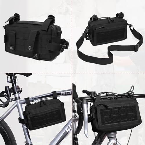 Azarxis Equipment Multi-Purpose Tactical EDC Admin MOLLE Pouch Utility Tools Bag Organizer Military Waist Belt Modular Attachment - color: #07 - Black