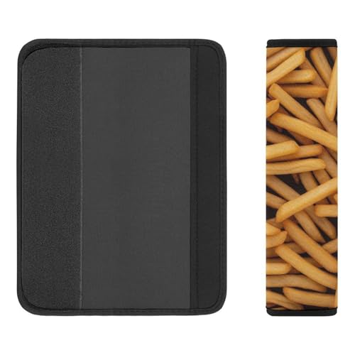 2 Pack Golden French Fries Car Seat Belt Pad Breathable Shoulder Harness Cover for Adult Use, Stroller Pushchair High Chair, Pressure Relief - color: Pattern 427