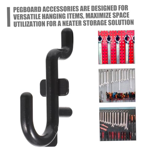 Kisangel 10pcs Plastic Pegboard Hooks Heavy Duty Pegboard Accessories for Garage Tool Storage Hanging Board Hooks for Organization and Wall Display