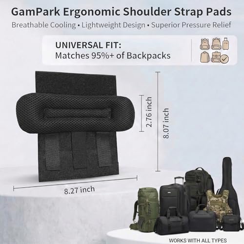 2 Pack Shoulder Strap Pad, Tactical Backpack Shoulder Pads for Sling Bag Strap, Soft Breathable Mesh Cushion Gear for Universal Vest Plate Carrier