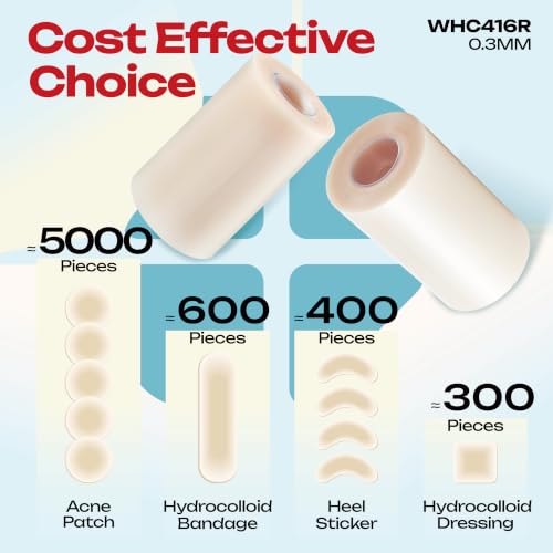 LIFARA Hydrocolloid Roll for Wound Care - Cut-to-Size, Hydrocolloid Patch Bandages with Self-Adhesive, Ultra Absorbent & Waterproof, First Aid Kit Essential (11.8mil/ 0.3mm Thickness, 4in*16ft) - size: 4in*16ft, 11.8mil/ 0.3mm Thickness