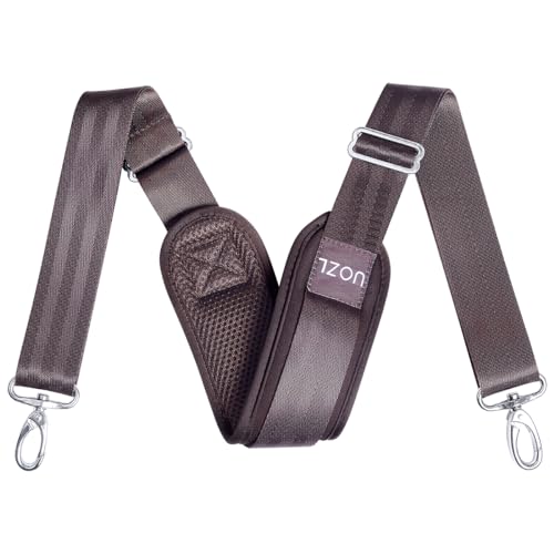 Shoulder Straps 79 inch Adjustable with Thick Soft Fixed Shoulder Pad | with Metal Swivel Hooks for Laptop Bag, Messenger Bag, Tool Bag, Camera,Luggage,for Mens and Womens - color: Brown