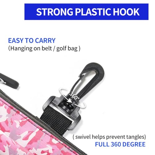 Drfeify Chalk Bag for Rock Climbing, Large Capacity Gym Chalk Bag with Adjustable Waist Belt & Zippered Pocket for Bouldering Weightlifting