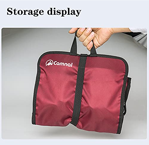 Climbing Quickdraw Hanging Storage Bag, Carabiner Hook Gear Equipment Parts Collections, Durable Foldable Bundled Roll Waterproof Bag(Orange)