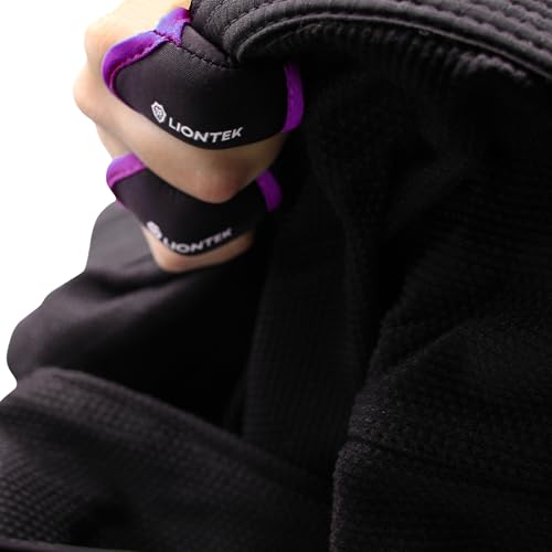 LIONTEK Single Finger Sleeve Pair - Sports Compression Finger Sleeve for BJJ, MMA, Basketball, Weight Lifting, and More - size: Medium