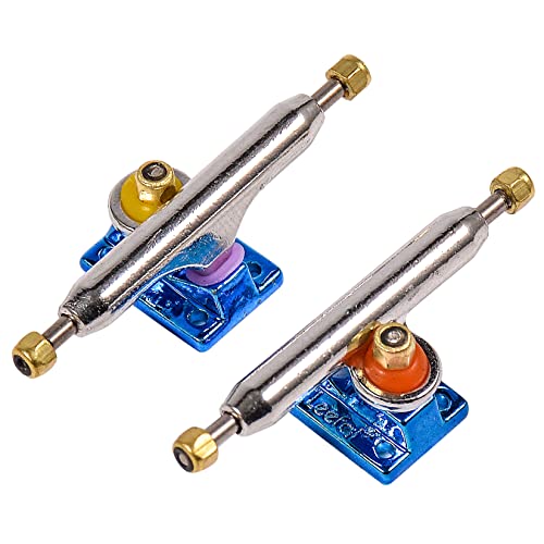 Fingerboard Trucks with Upgraded Urethane Bushings and Pivot Cup,34mm 32mm Width,Normal Kingpin (Blue, 32mm) - color: Blue, size: 32mm