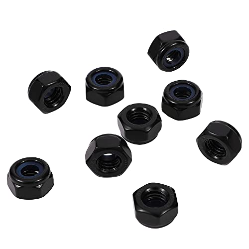 5/16-18 Nylon Insert Hex Lock Nuts Locknuts, 304 Stainless Steel 18-8, Black Oxide, 25 PCS - color: Black, size: 5/16-18
