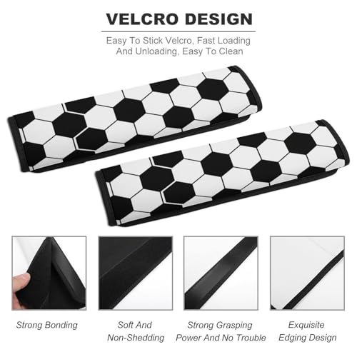 2 Pack Breathable Car Seat Straps Shoulder Pads for Elderly Support, All Vehicles, Soccer Lovers Seat Belt Cushion, Neck and Shoulder Support - color: Pattern 57