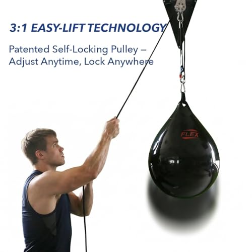 OHMY Flex Adjustable Water Punching Bag 22" 210 Pound with Easy-Lift 3:1 Pulley System - style: OHMY FLEX ADJUSTABLE WATER PUNCHING BAG 22" 210 Pound with Easy-Lift 3:1 pulley system
