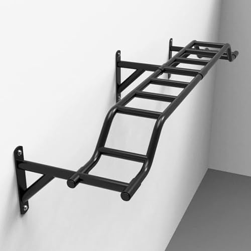 Wall Mounted Pull-Up Bar, Wall Door Bar Climbing Ladder Sandbag Rack, Heavy Duty Steel Climbing Frame/Parallel Bars/Horizontal Bars, Home Gym Strength Training Fitness Bar
