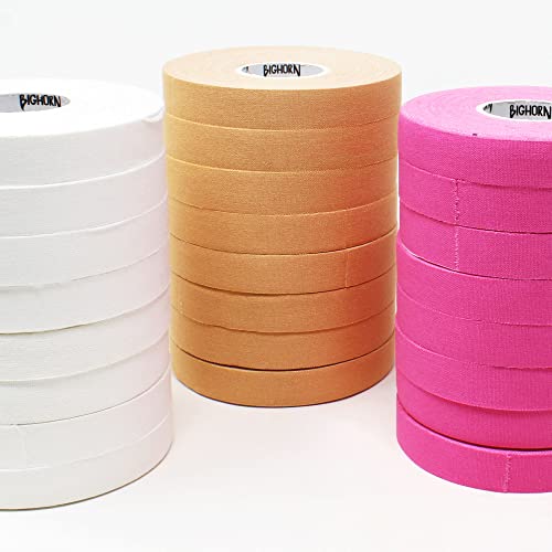 Bighorn Athletics Pro-Series Finger Tape + Tin, 0.3" x 45ft, 8 Rolls, Nude | Pro Series competition tape – 50% stronger than cotton. Residue-free, sweat-proof adhesive for Jiu Jitsu & hard training. - color: Nude