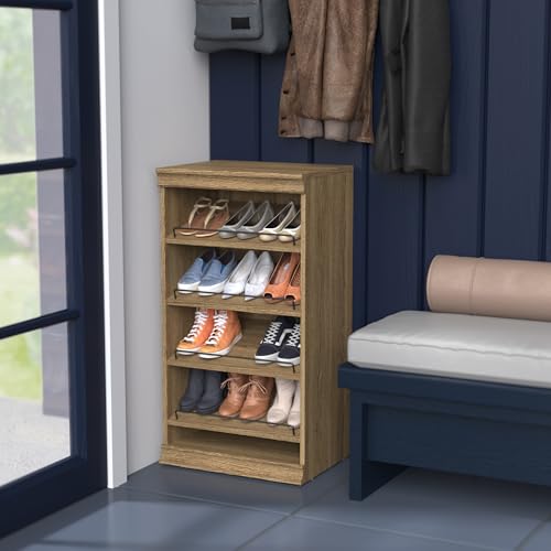 ClosetMaid Modular Storage Stackable Shoe Shelf Unit, Sand - color: Sand