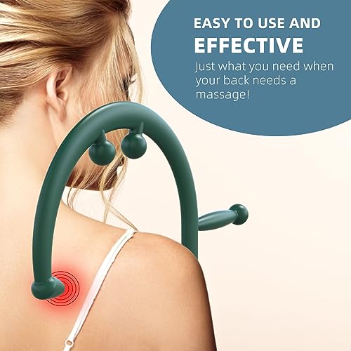 KEINE MARKE Trigger Point Massage Tool Body Deep Tissue Handheld Back, Neck, Shoulder, Leg and Feet Massager Rod, Muscle Release Tool Self Massage Hook Cane for Women & Men - color: Green
