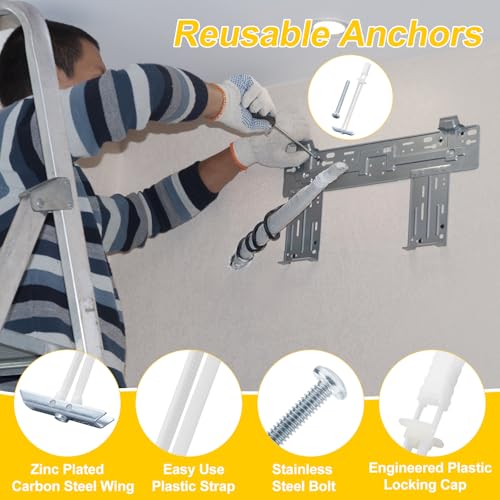 Heavy Duty Drywall Anchor Bolts with 1/4"-20 Fastener Suitable for TV Mounting Hollow Wall Anchor Bolt Screw Kit Supports Up to 270 lbs Each on 1/2 Inch Drywall Pack of 42 - size: 1/4"-20：Pack of 42