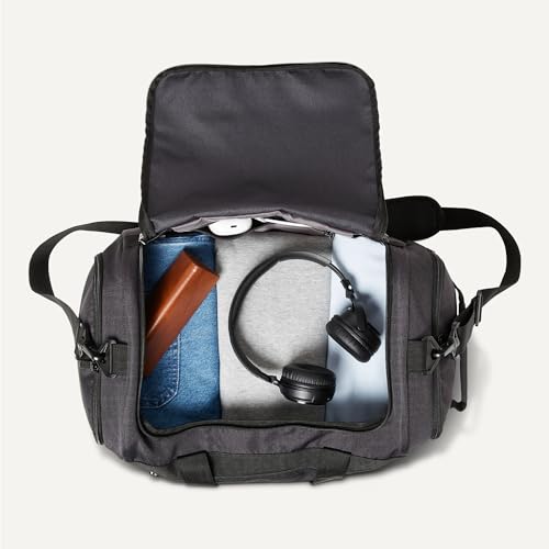 Amazon Essentials Lightweight Carry-on Duffel with Wet Pocket and Shoe Compartment, 20", Black - size: 20 inches