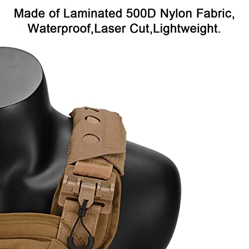 2 Pack Vest Shoulder Pads Fit 2" Shoulder Strap Comfort Soft Cushion Strap Pads Shoulder Strap pad Mesh Padded Lightweight for FCPC JPC Vests Sling Bags - color: Coyote Brown