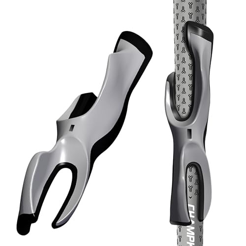 CHAMPKEY Professional Golf Grip Trainer - Perfect Golf Training Aid for Stable Swing and Proper Hand Positioning and Grip-Enhance Grip Strength and Precision (Gray, Jumbo)