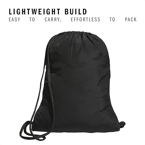 adidas Alliance Sackpack – Drawstring Backpack for Sports, Small Gym Bag, Black/3, OSFA - color: Black/3