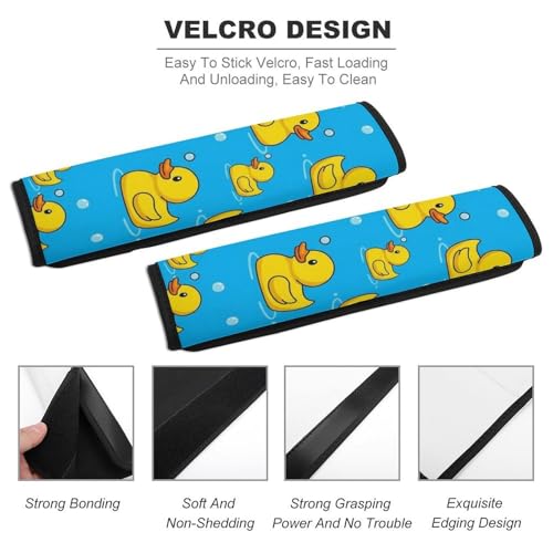 2PCS Rubber Cute Ducks Bubbles Car Seat Belt Pad Universal Fit Seat Belt Covers Cushion for Kids, Car Seats Pushchair Strollers High Chair Pushchair, Easy Install (No Tool) - color: Pattern 93