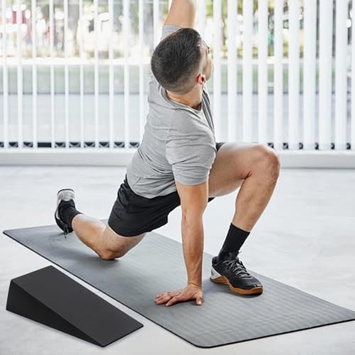 1 Pair Squat Wedge Block 13x6x3.5 Inch EVA Supportive Workout Yoga Block for Fitness, Pushup, Weightlifting, Foot Stretching