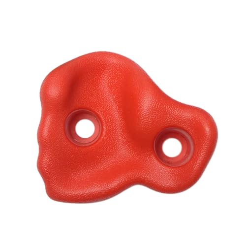 SUNGOOYUE 20 PCS Rock Climbing Holds, Ergonomic PE Rock Wall Grips with Screws and Wrench Tool, for Indoor Outdoor Kids - color: Red