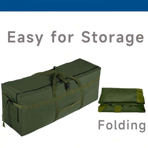 Arxus Large Duffel Bag, Waterproof Carry on Weekend Overnight Storage Bag over Luggage for Airline, Travel, Camping, Moving - color: 180L-Dark Green
