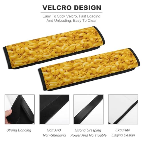 2 Piece Macaroni Cheese Car Seat Straps Shoulder Pads Universal Fit Automotive Seat Belt Protector for Kids, Car Seats Pushchair Strollers High Chair Pushchair - color: Pattern 912