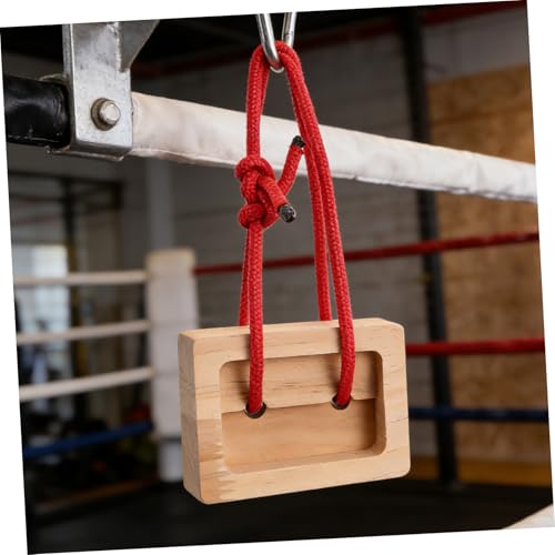 Happyyami 2pcs Wooden Climbing Hangboard for Rock Climbing Training, Portable Fingerboard with Easy Installation, Enhances Finger Strength for Indoor and Outdoor Fitness Routines