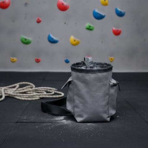 Climbing Chalk Pouch Convenient Chalk Bag with Drawstring Closure and Adjustable Belt for Suitable for Climbing Weightlifting Training - color: Wine