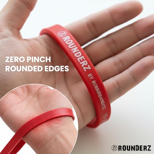 Rubberbanditz Rounded Edge Resistance Band | Compact and Light Weight Exercise Bands | Suitable for All Fitness Levels Users| Travel Friendly Resistance Bands for Working Out - color: Black