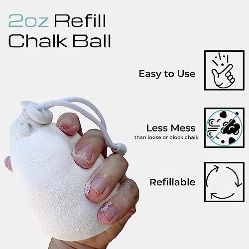Z Athletic Gym Chalk Ball for Rock Climbing, Gymnastics, and Weightlifting - style: 2oz Refillable Ball