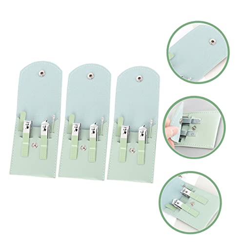 GALPADA 3Set Portable Nail Clipper Set with Lightweight Travel Bag Professional Manicure Tools for Home Travel Camping Ergonomic Design for Easy Nail Care
