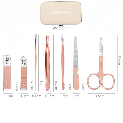 Manicure Set,Nail Clipper Set Personal Care Manicure Pedicure Set Portable Travel Grooming Kit for Women Men Family Friends Wife (Green) (Pink) - color: Pink